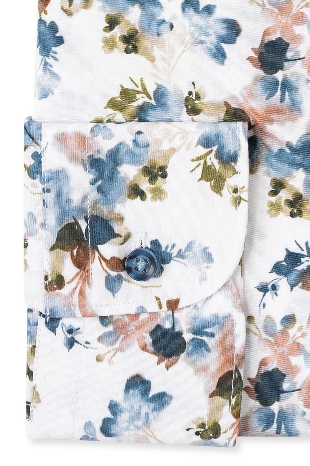 Camasa slim alba print floral 2