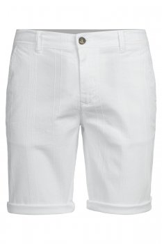 Pantaloni scurti slim albi uni