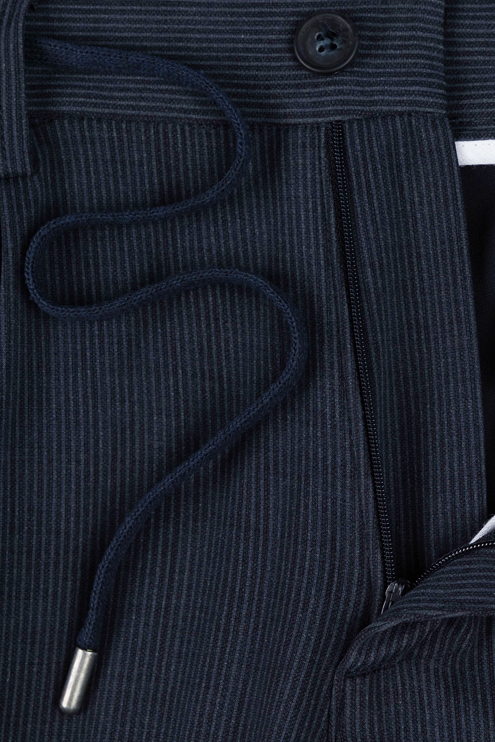 Pantaloni regular bleumarin uni 1