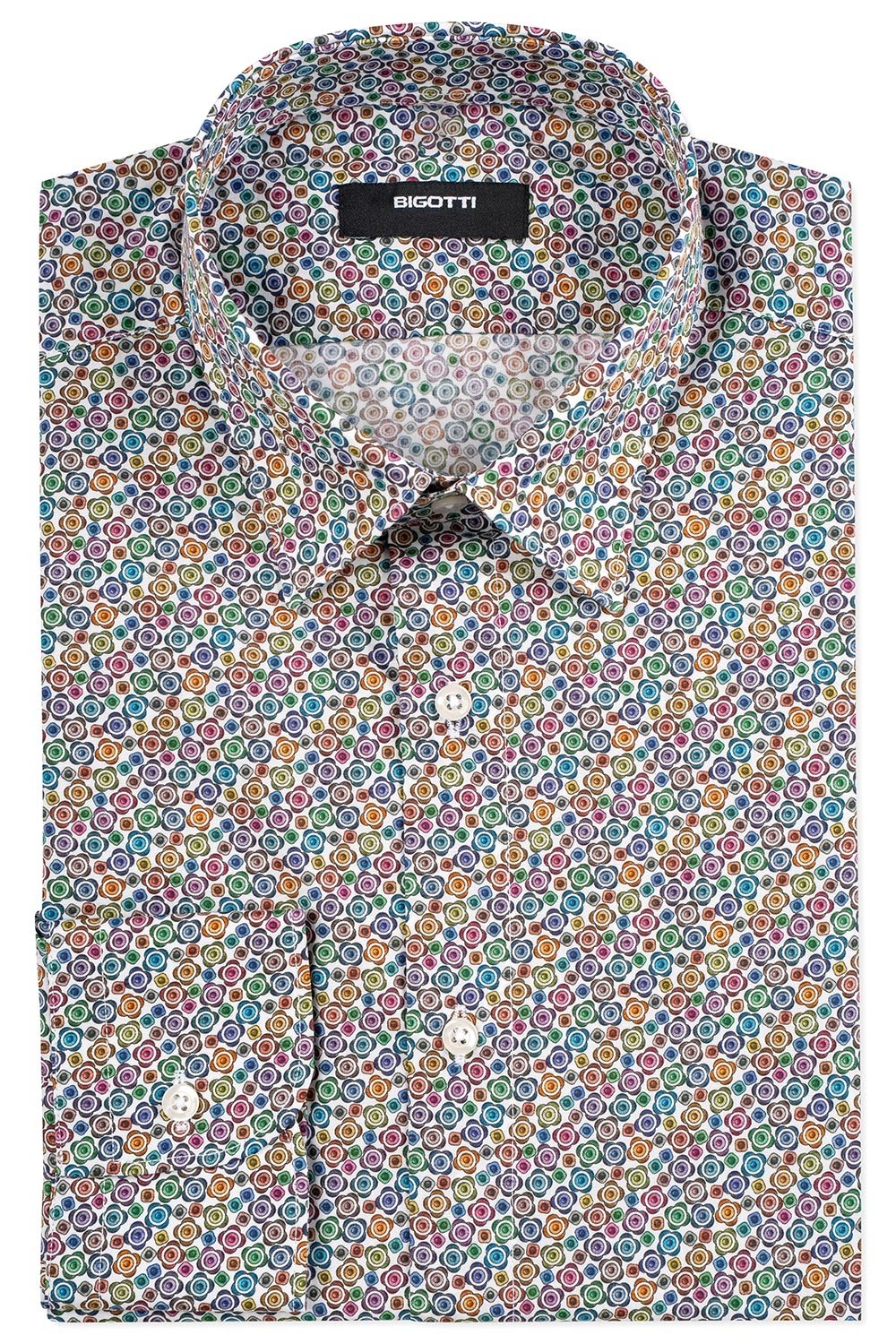 Shaped white geometric shirt 0