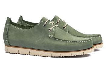 Boat shoes verzi piele nabuc