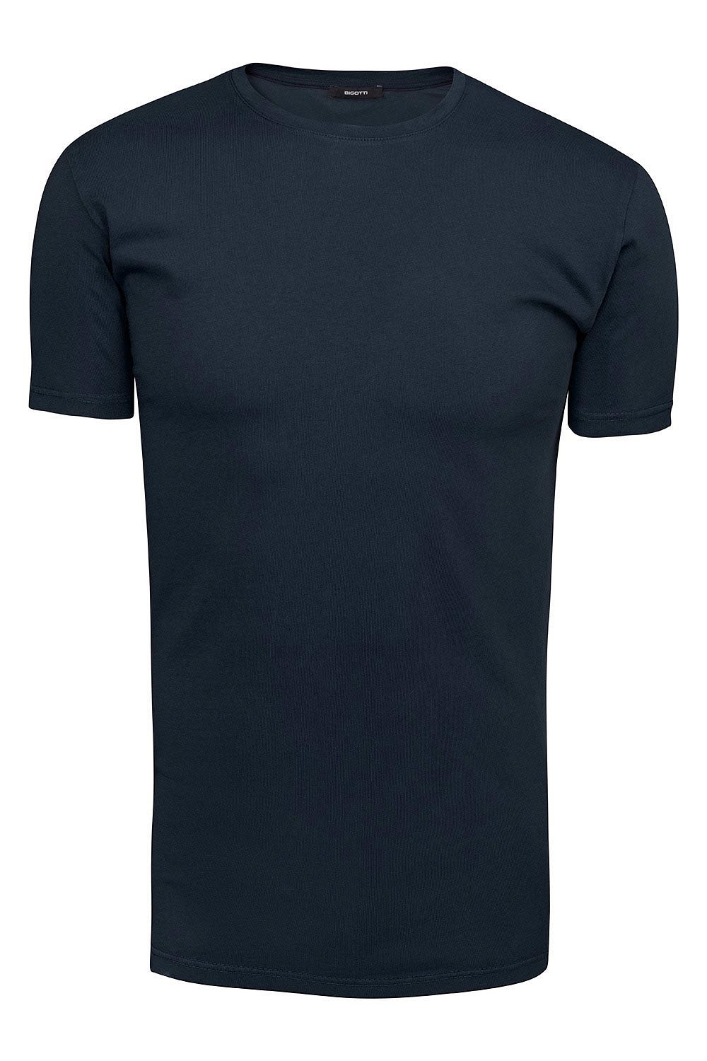 Tricou slim bleumarin uni 0