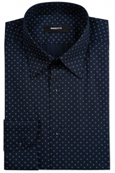 Camasa slim bleumarin print floral