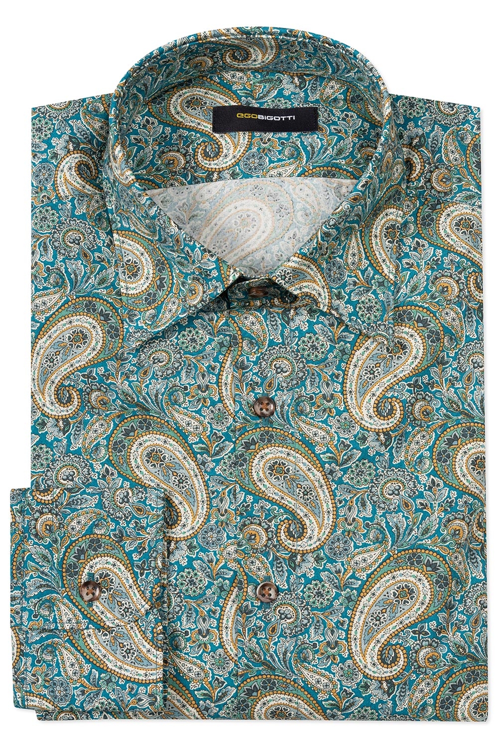 Camasa shaped verde print floral 0