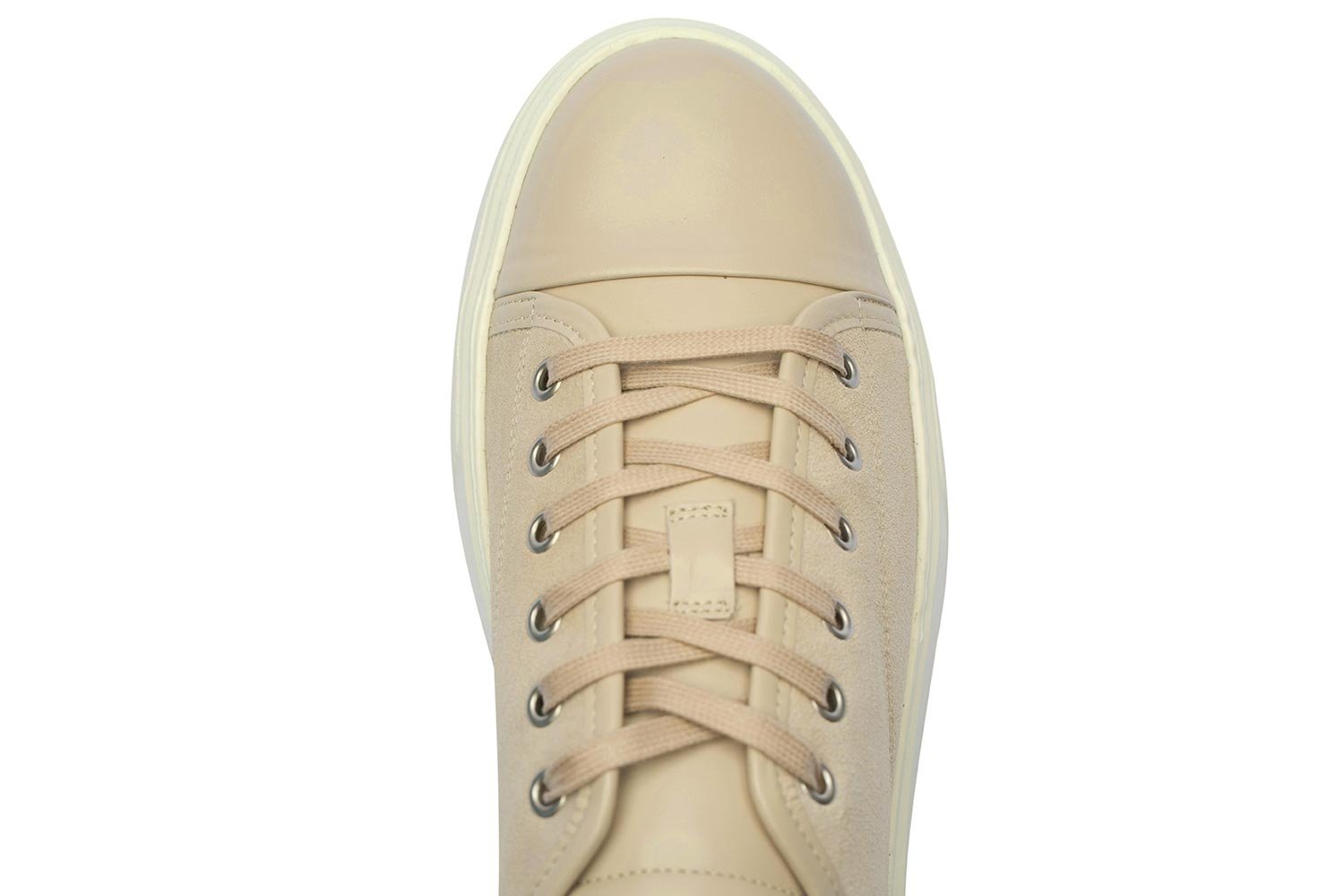 Sneakers bej piele naturala si piele intoarsa 3
