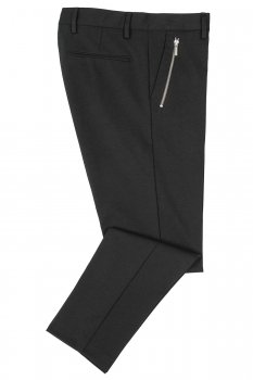Slim body black plain trousers