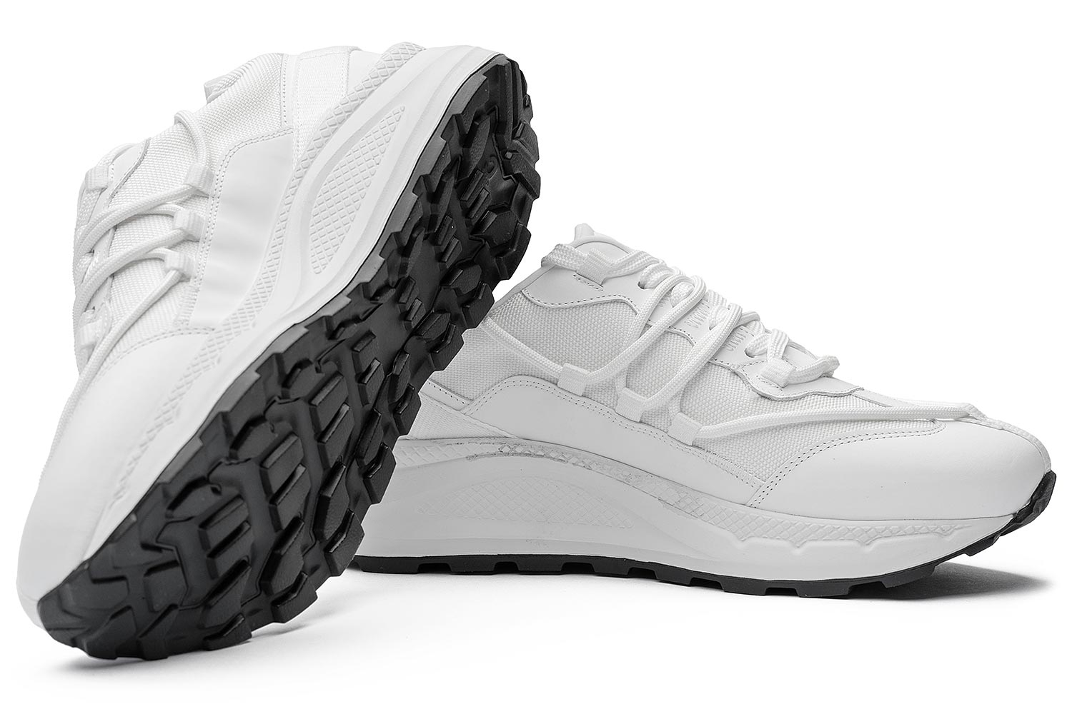 Sneakers albi piele naturala 1