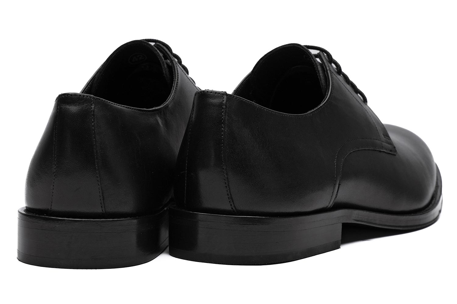 Black genuine leather shoes 2