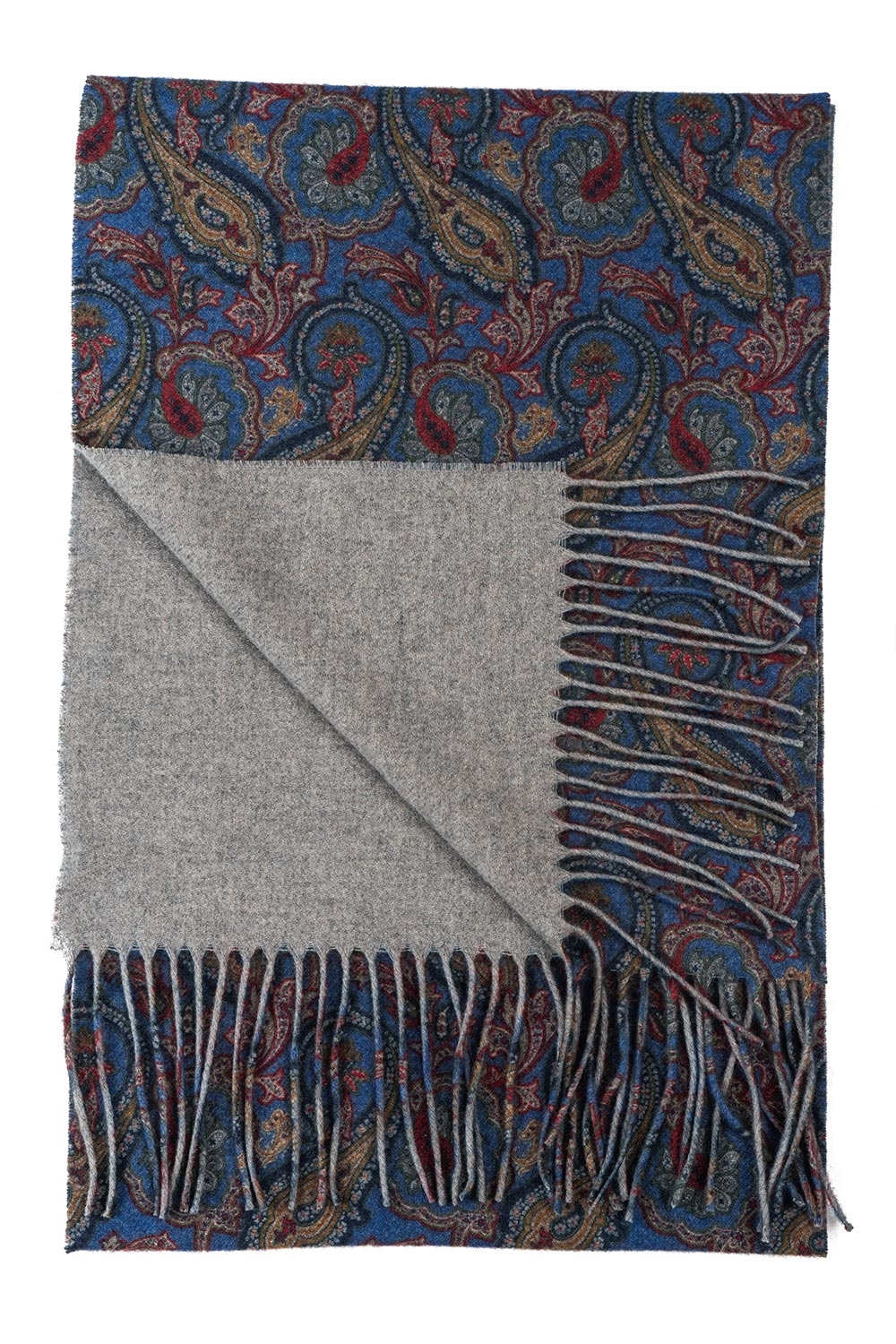 Esarfa albastra print floral 1
