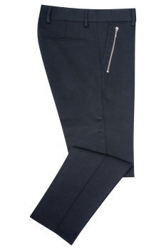 Pantaloni slim bleumarin uni