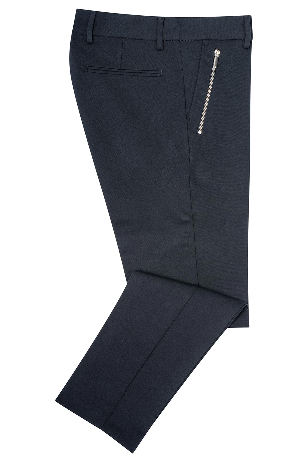 Pantaloni slim bleumarin uni 0