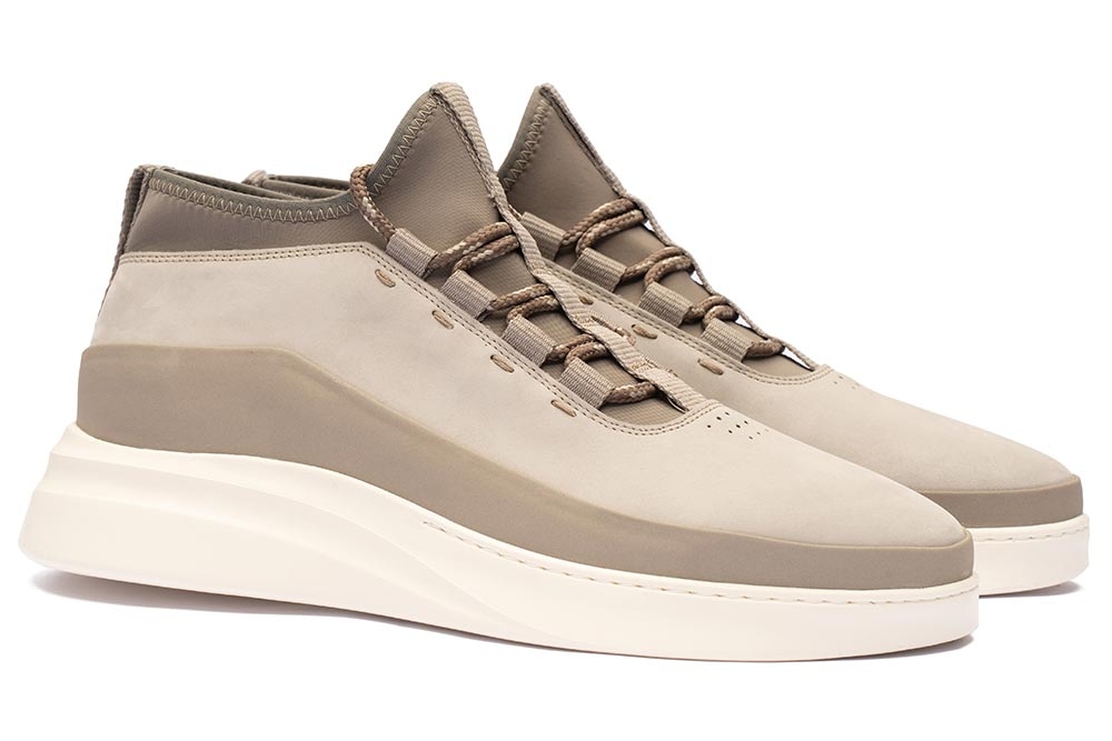 Sneakers gri piele naturala 0