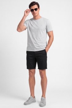 Slim body black plain trousers