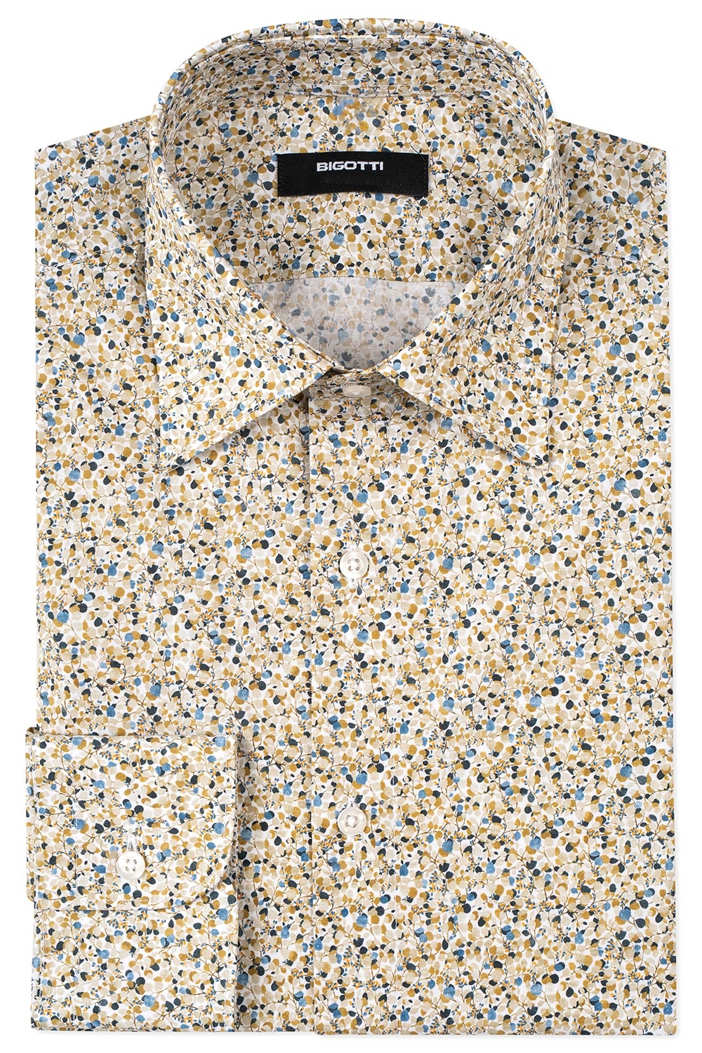 Camasa slim alba print floral 0