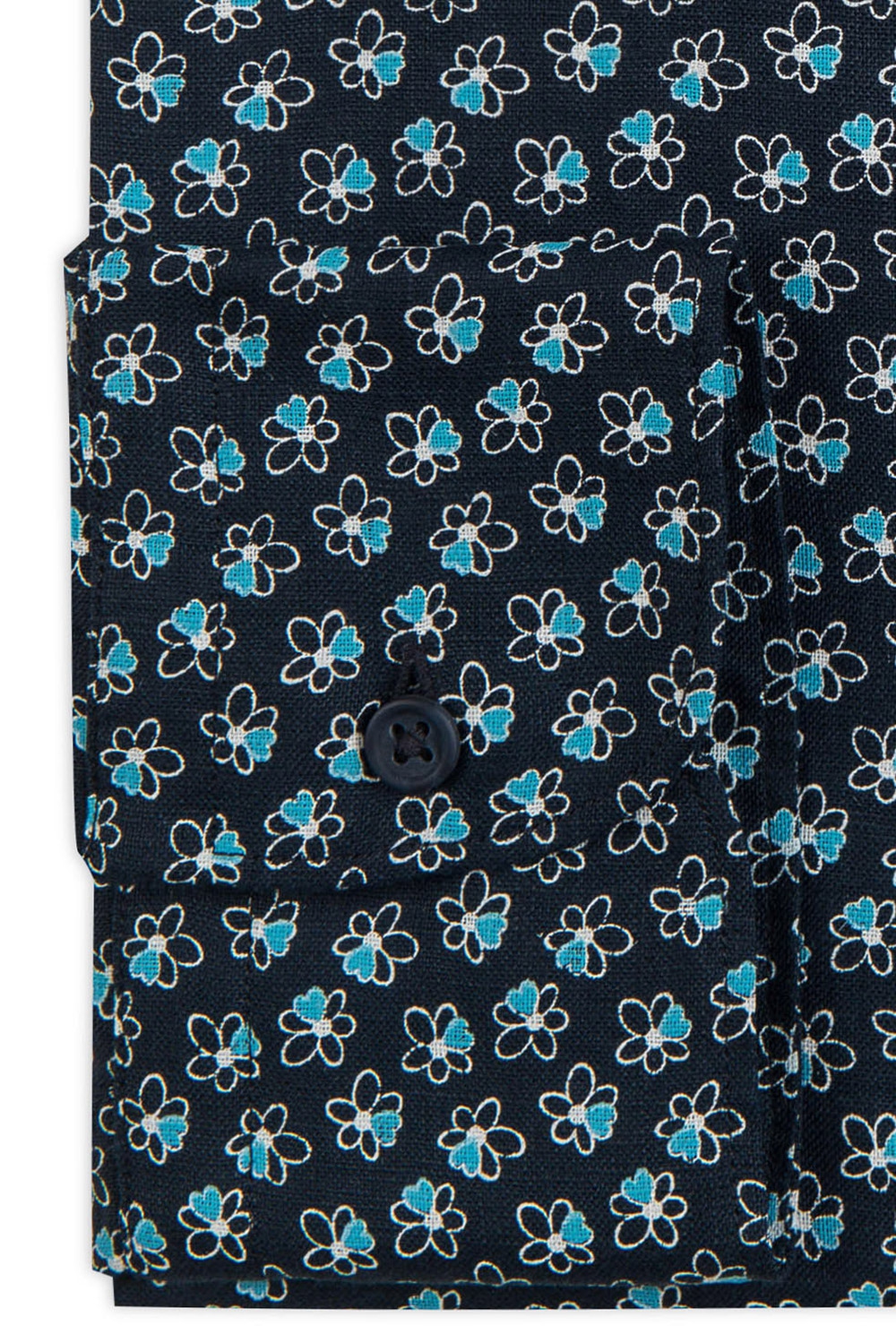 Camasa shaped din in bleumarin print floral 2