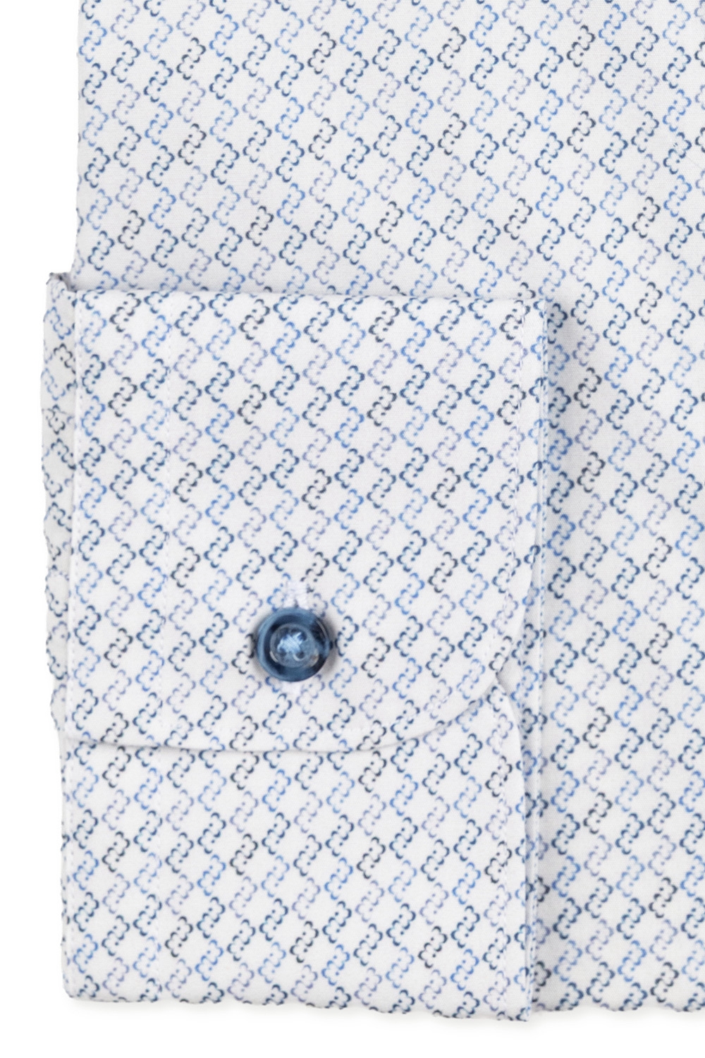 Camasa slim alba print geometric 2