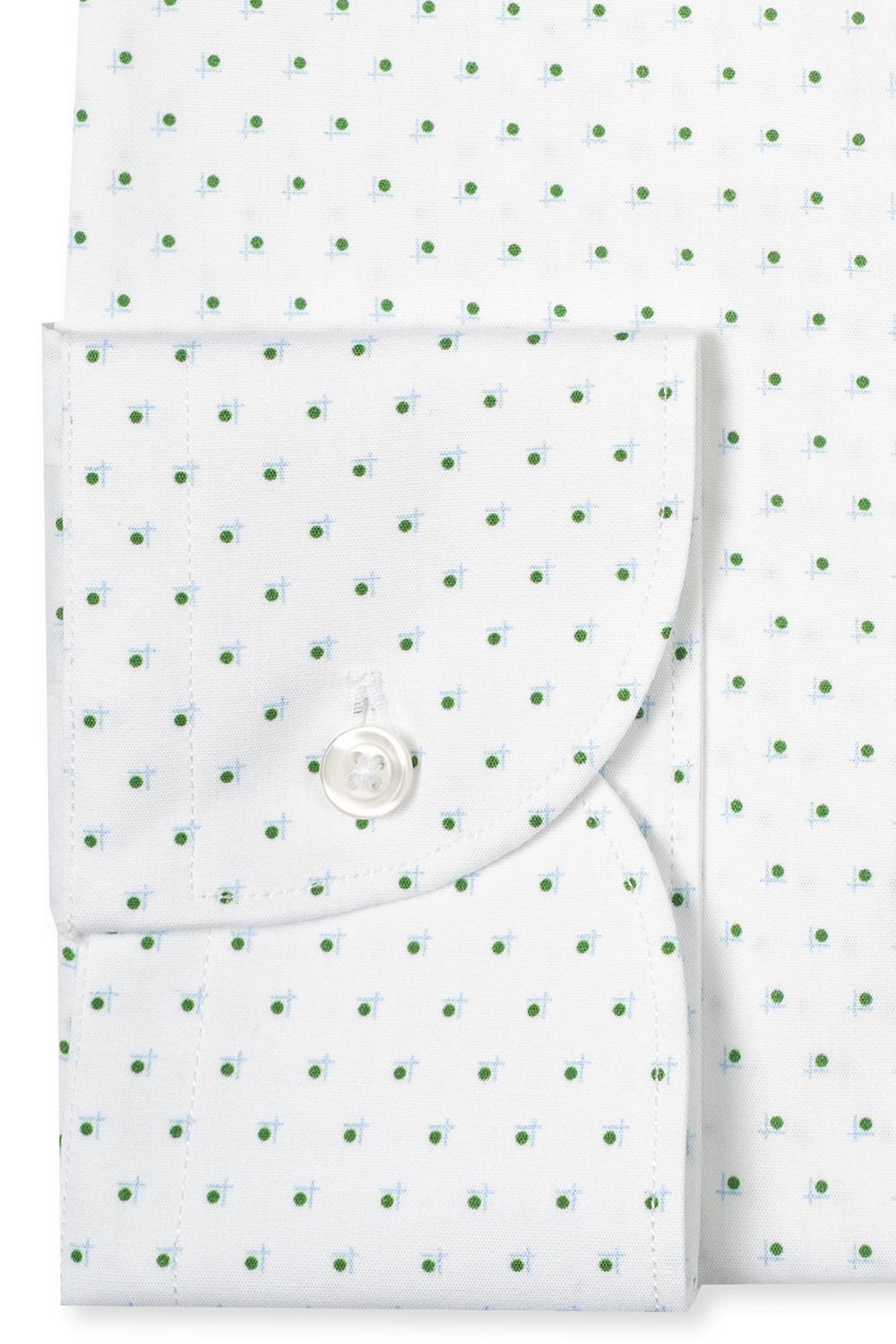 Camasa slim alba print geometric 2