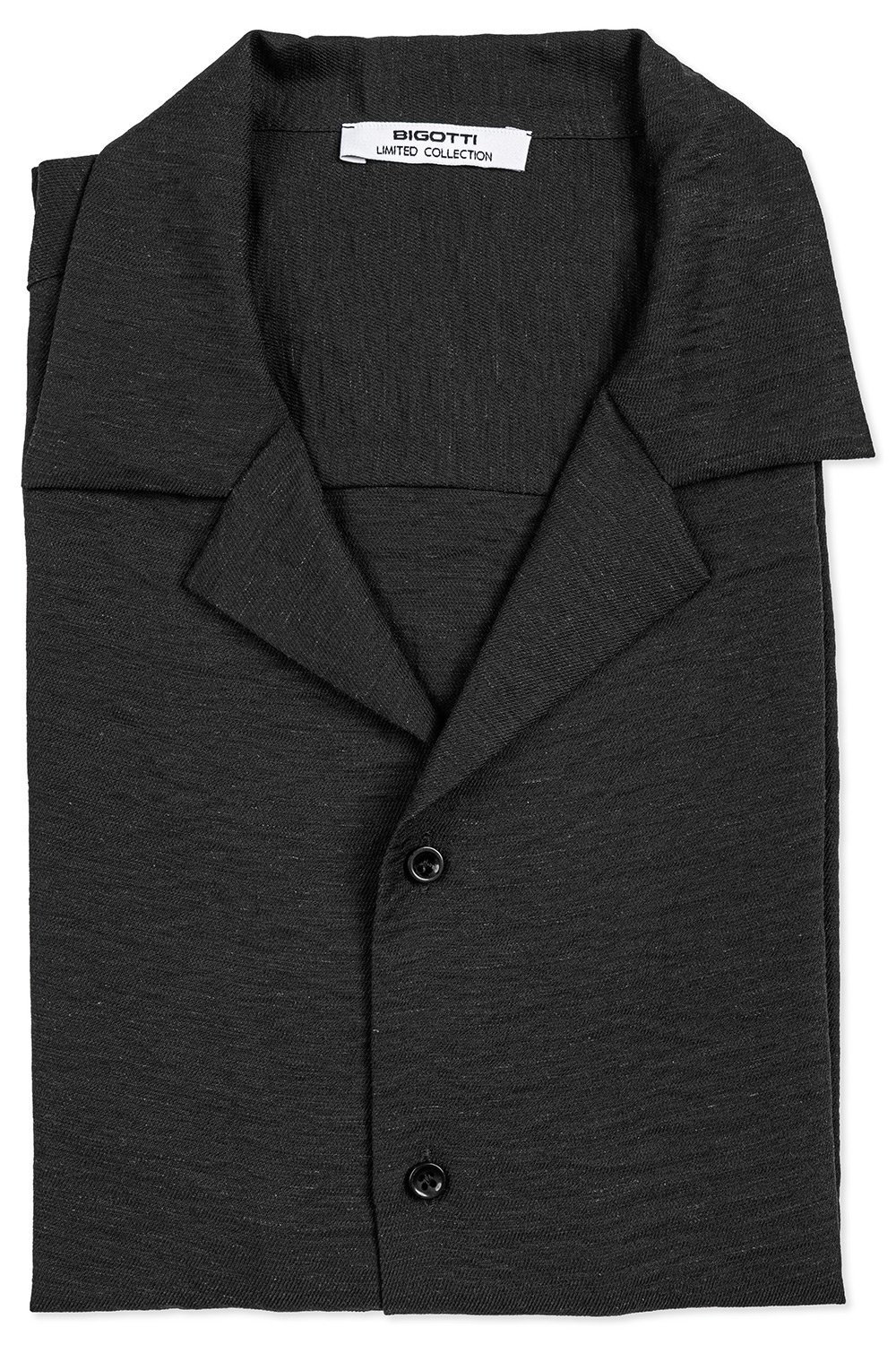 Camasa maneca scurta straight neagra uni 0
