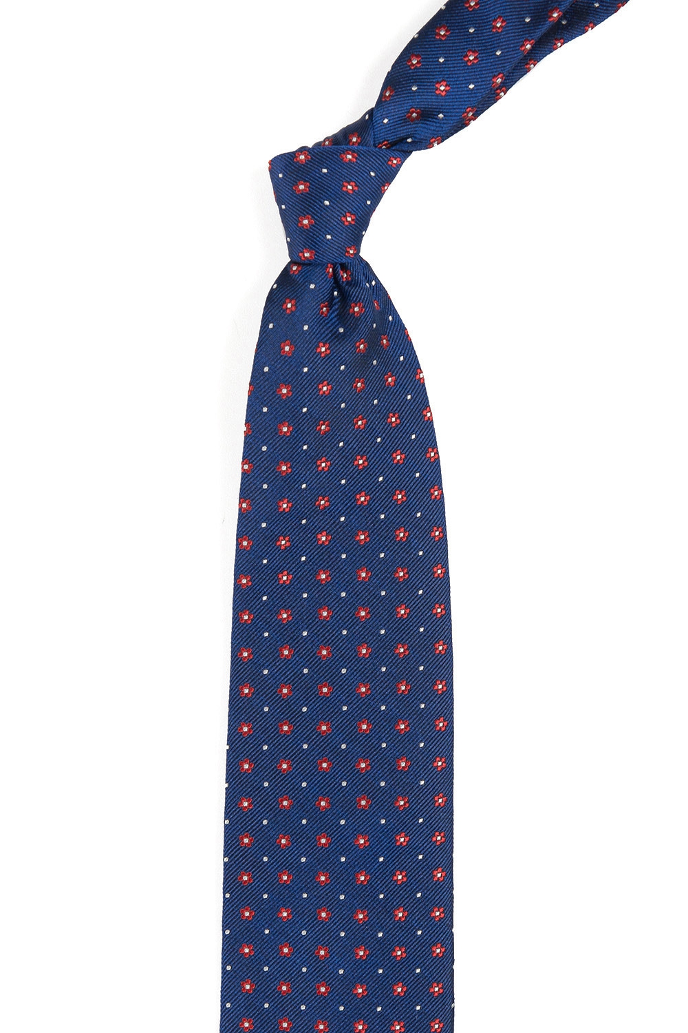 Cravata bleumarin print floral 1
