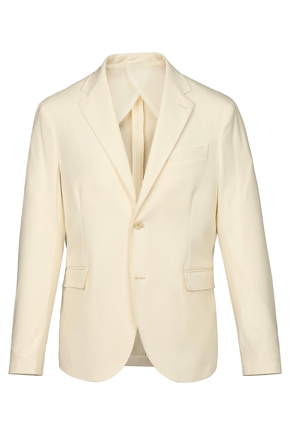 Slim body beige plain blazer 1