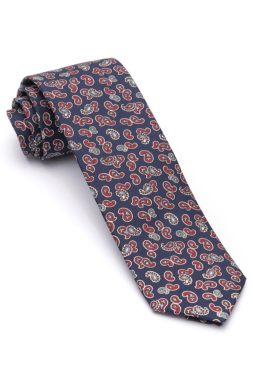 Cravata bleumarin print lira 0
