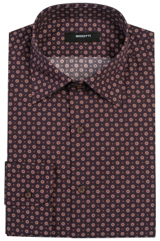 Camasa slim mov print geometric