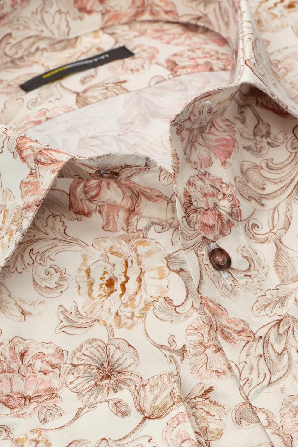 Camasa shaped bej print floral 1