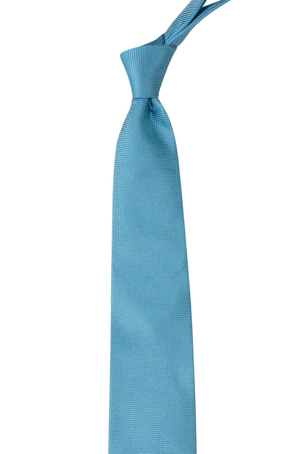 Cravata matase tesuta bleu uni 1