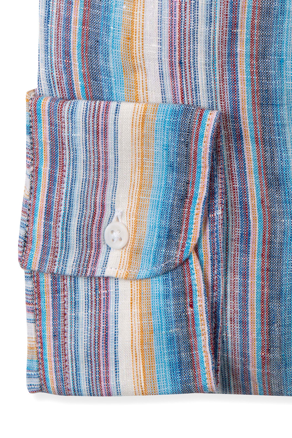 Camasa Shaped din in Multicolora cu Dungi 2