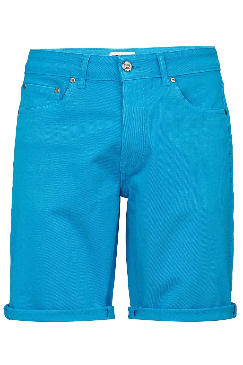 Pantaloni scurti slim albastri uni 1
