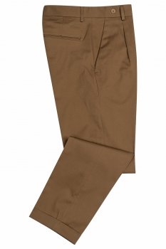 Pantaloni slim maro uni