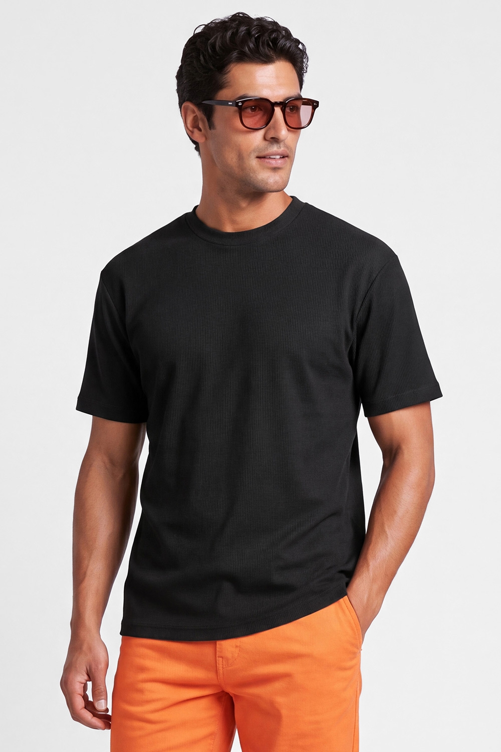 Tricou oversize negru uni 0