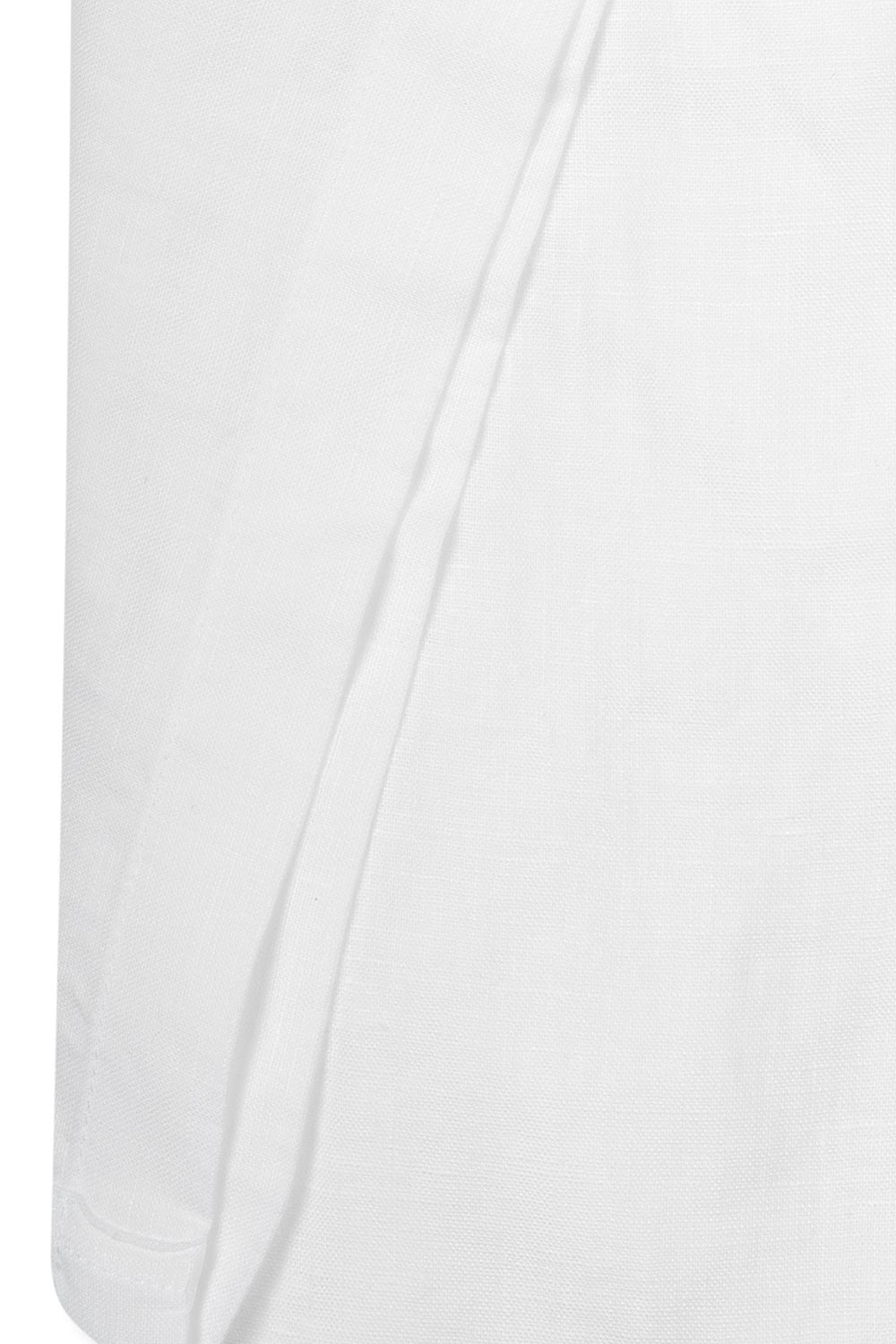 Camasa maneca scurta din in shaped alba uni 2