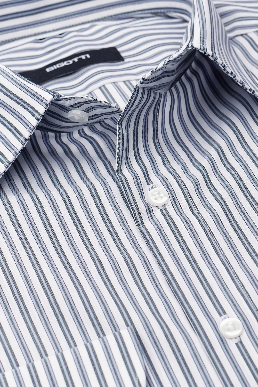 Shaped white striped shirt 1