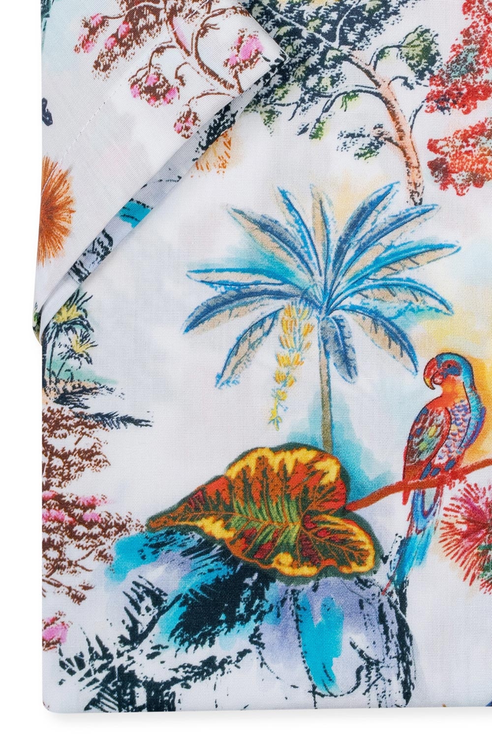 Camasa maneca scurta shaped alba print 2