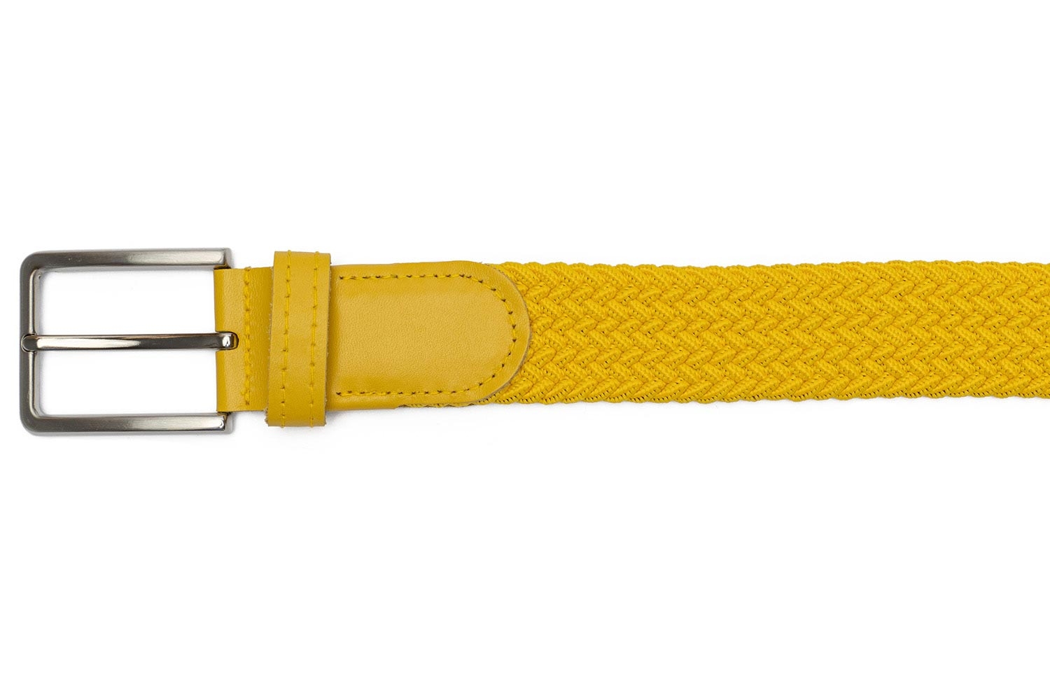 Belt yellow textil elastic,piele 1