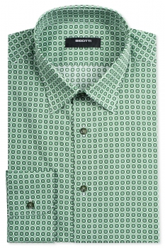 Slim body white geometric shirt