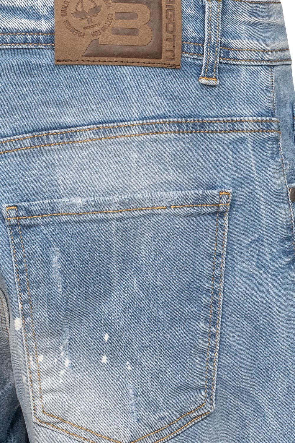 Blugi scurti slim bleumarin 1