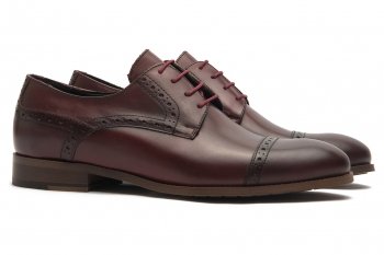 Pantofi grena piele naturala