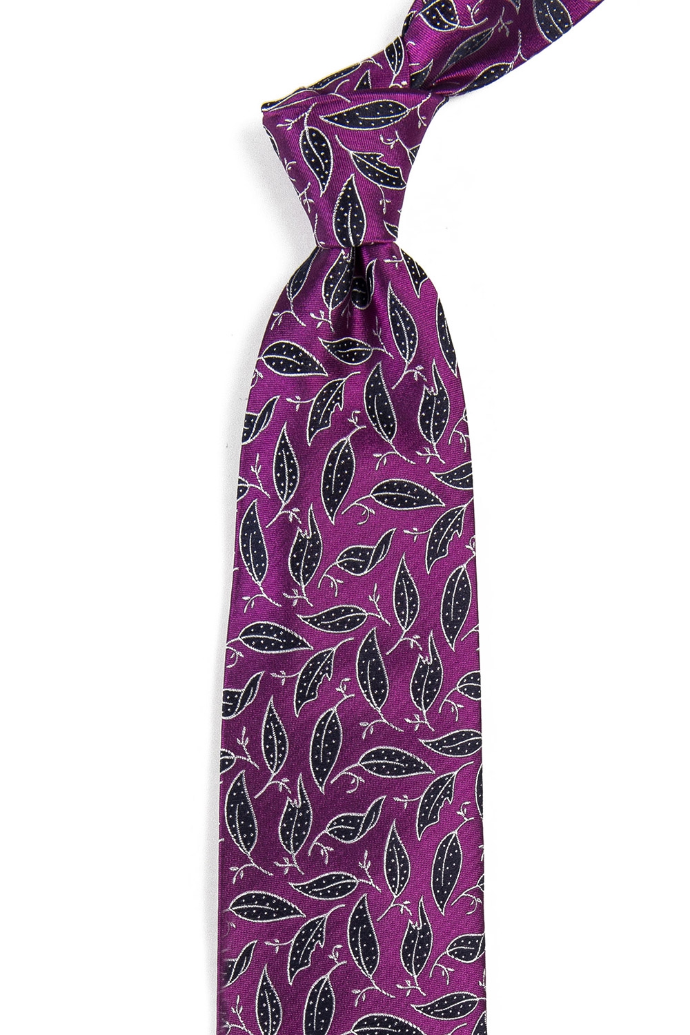 Cravata matase tesuta roz print floral 1