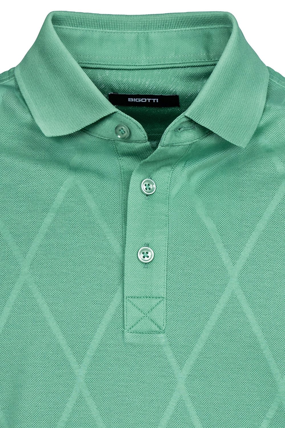 Tricou polo basic verde uni 1