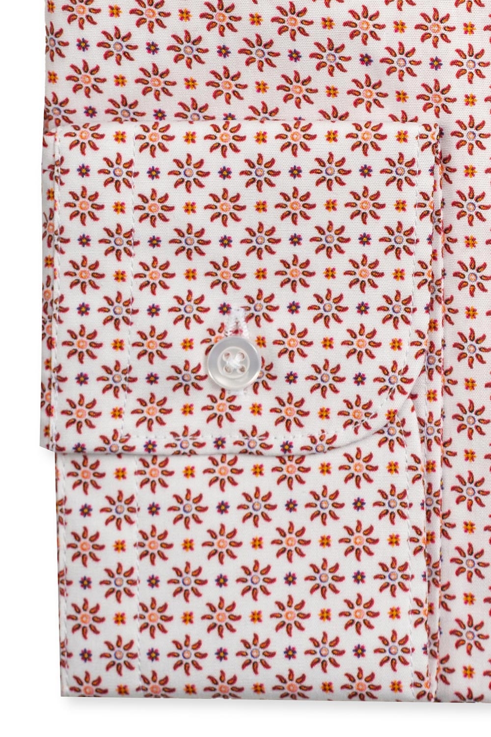 Camasa slim alba print floral 2