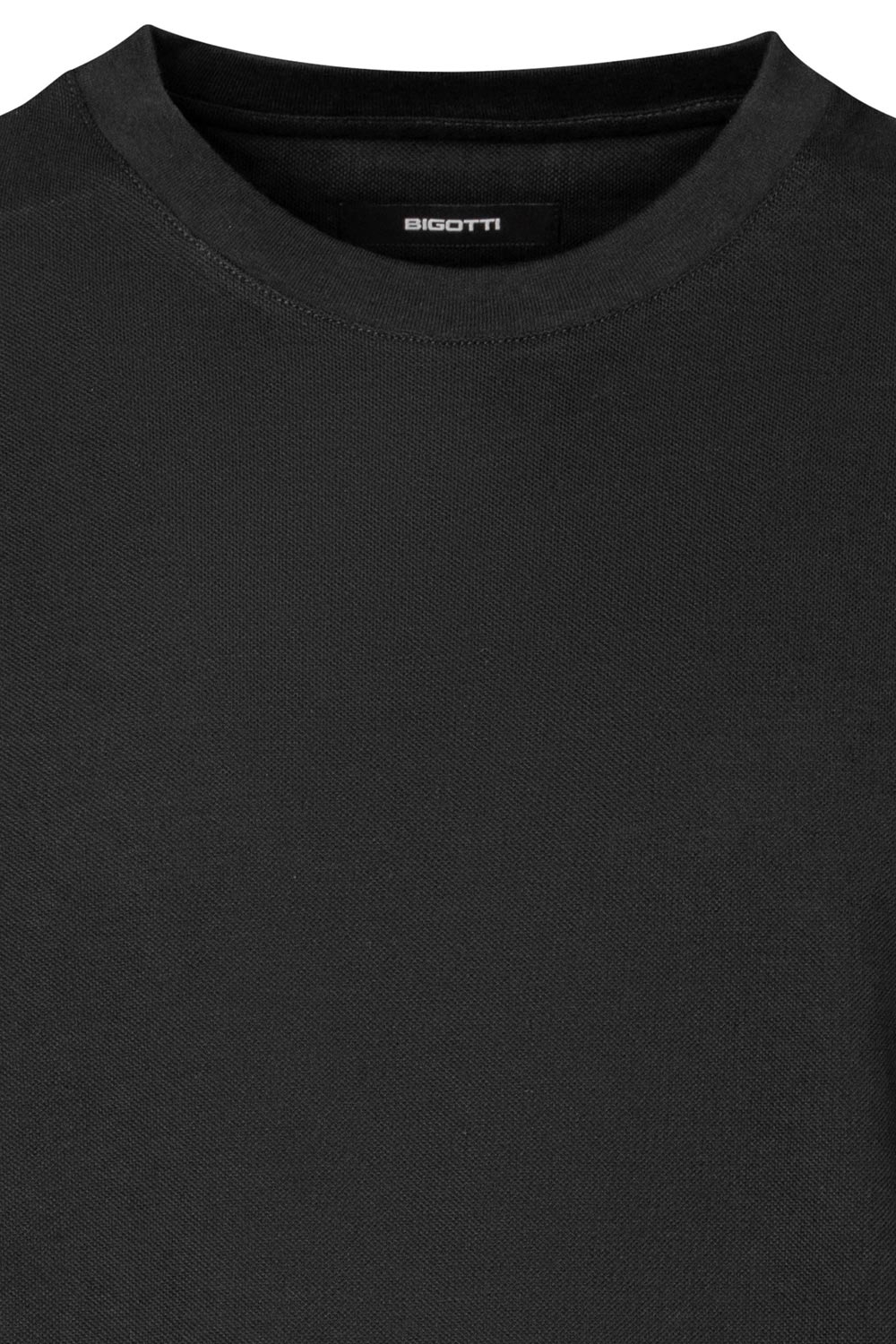 Tricou slim negru guler rotund 1