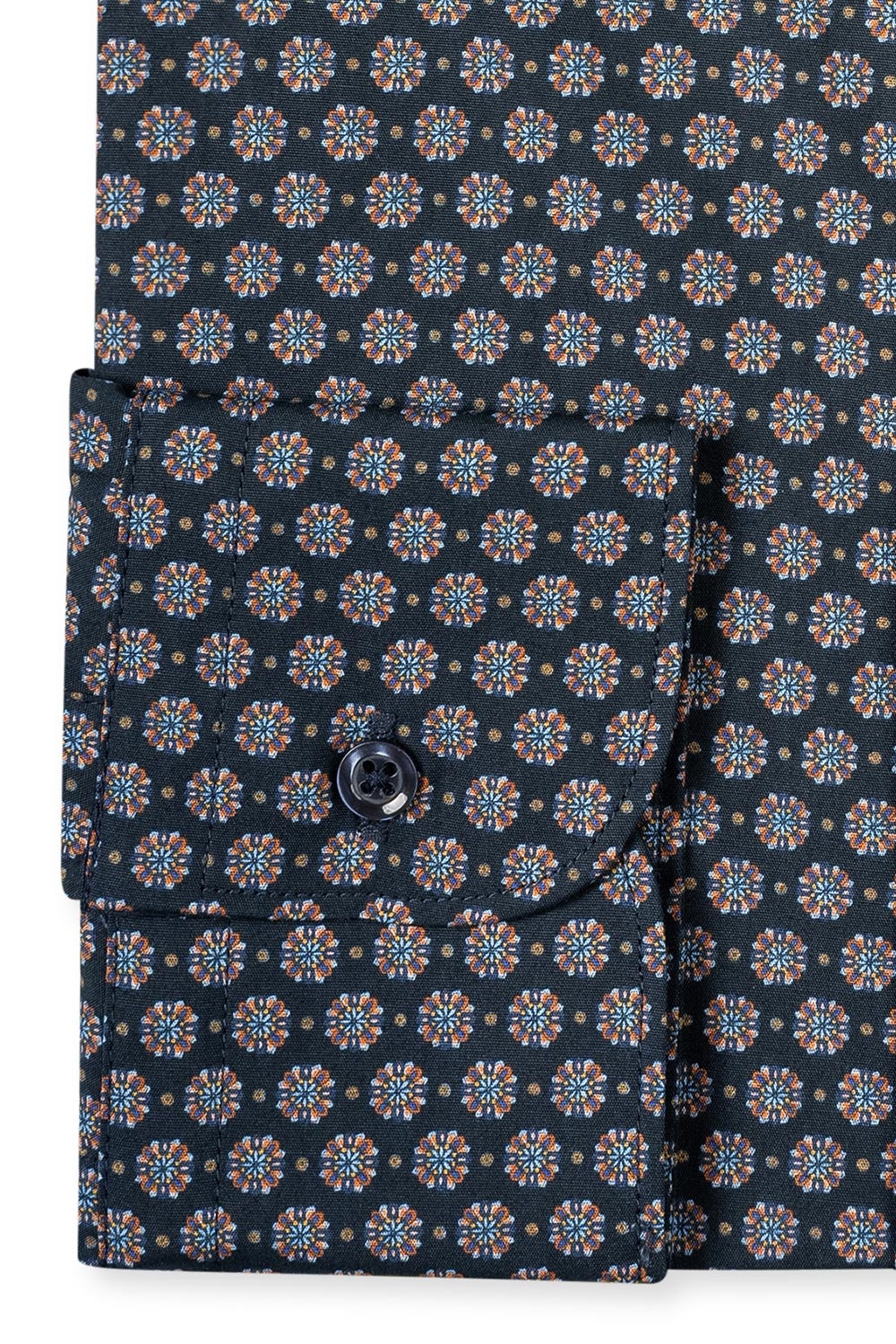 Slim body navy floral shirt 2