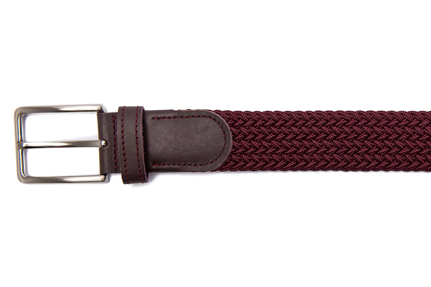 Belt burgundy textil elastic,piele 1