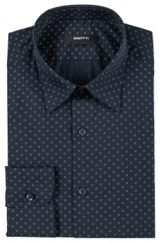 Camasa slim bleumarin print floral