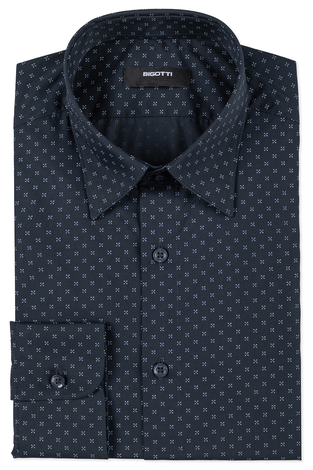 Camasa slim bleumarin print floral 0