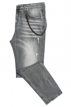 Blugi slim gri uni