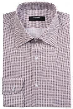 Camasa slim alba print geometric