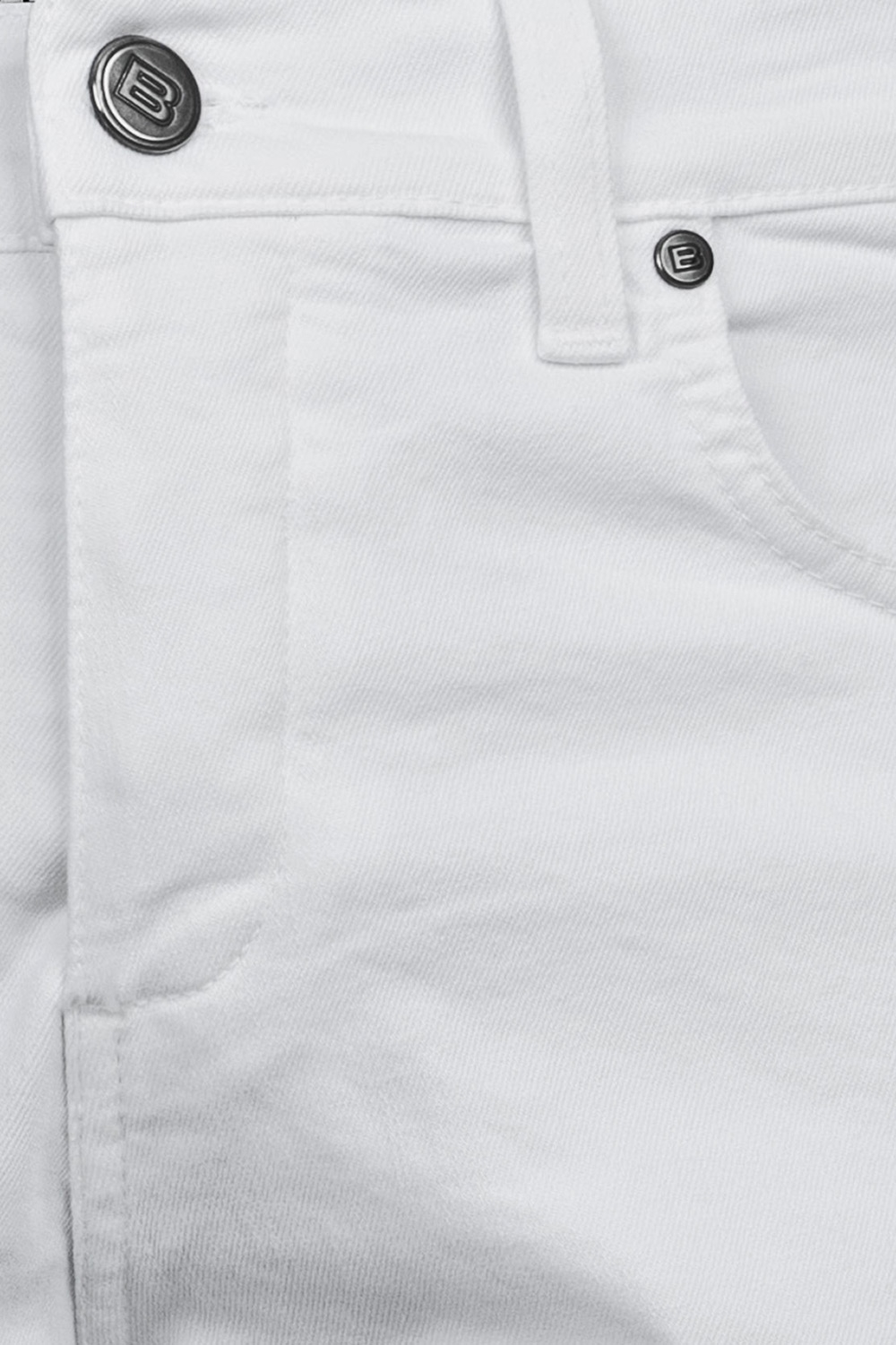 Pantaloni scurti slim albi uni 1